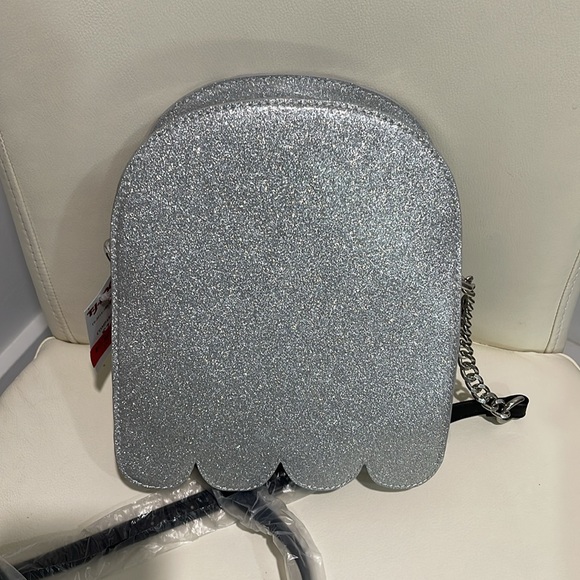 Fine by Me Sparkly Silver & Black "Ghost" Crossbody Bag - Picture 5 of 6